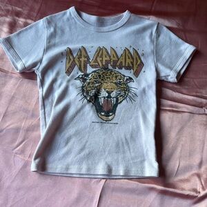 Def Leppard Kids' White Graphic T-Shirt